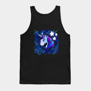 Cute Unicorn Abstract Stars Tank Top